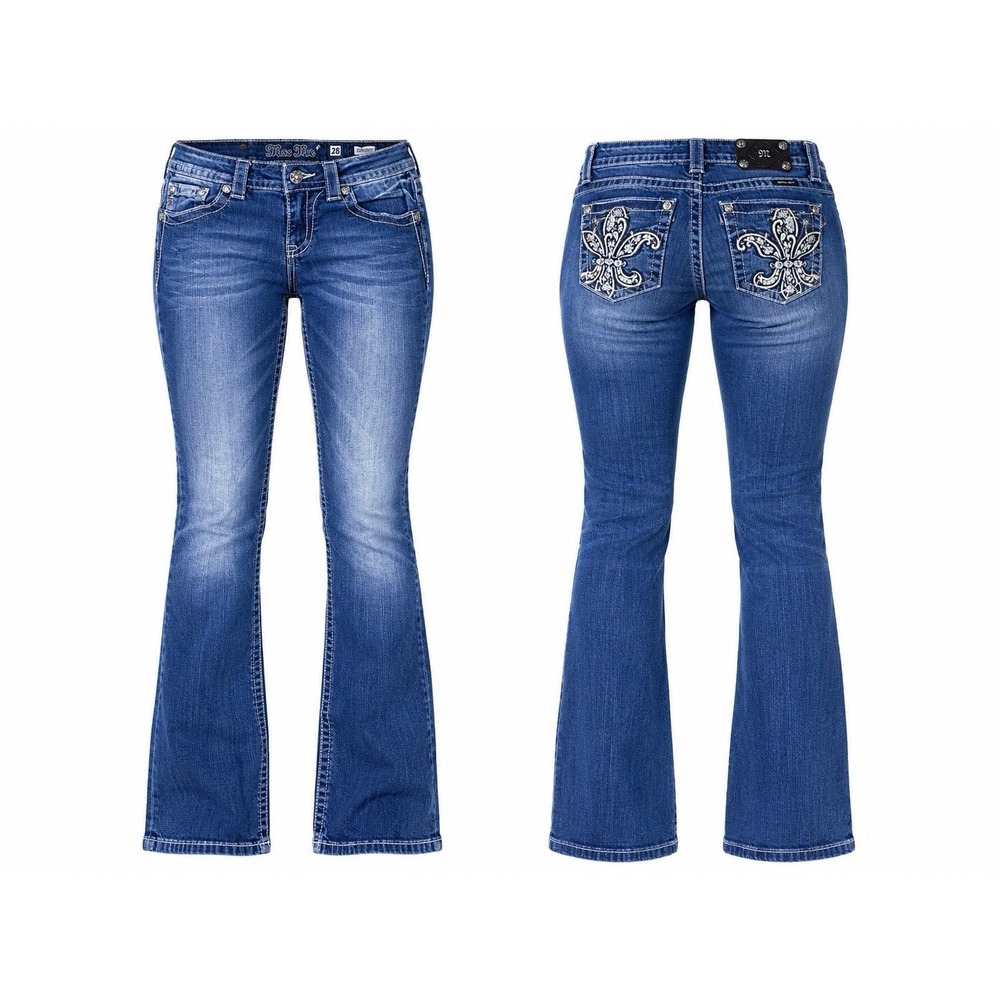 Miss Me  CAPRI JEANS JB56929  Women's  26 FLUER DI LIS THICK STITCH Y2K EMBELISH